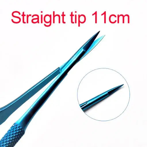 Titanium Aesthetic Plastic Surgery ophthalmic microsurgical scissors corneal scissors microsurgical scissors 12.5 / 14/16 /18cm