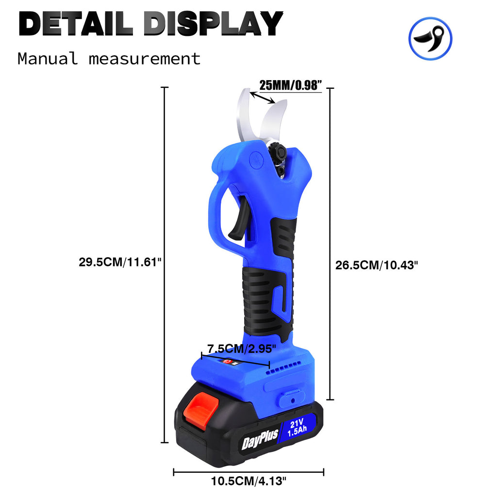 DayPlus Cordless Garden Secateurs Electric Pruning Shears with Battery Tree Pruner Branch Cutter,Electric Gardening Scissors