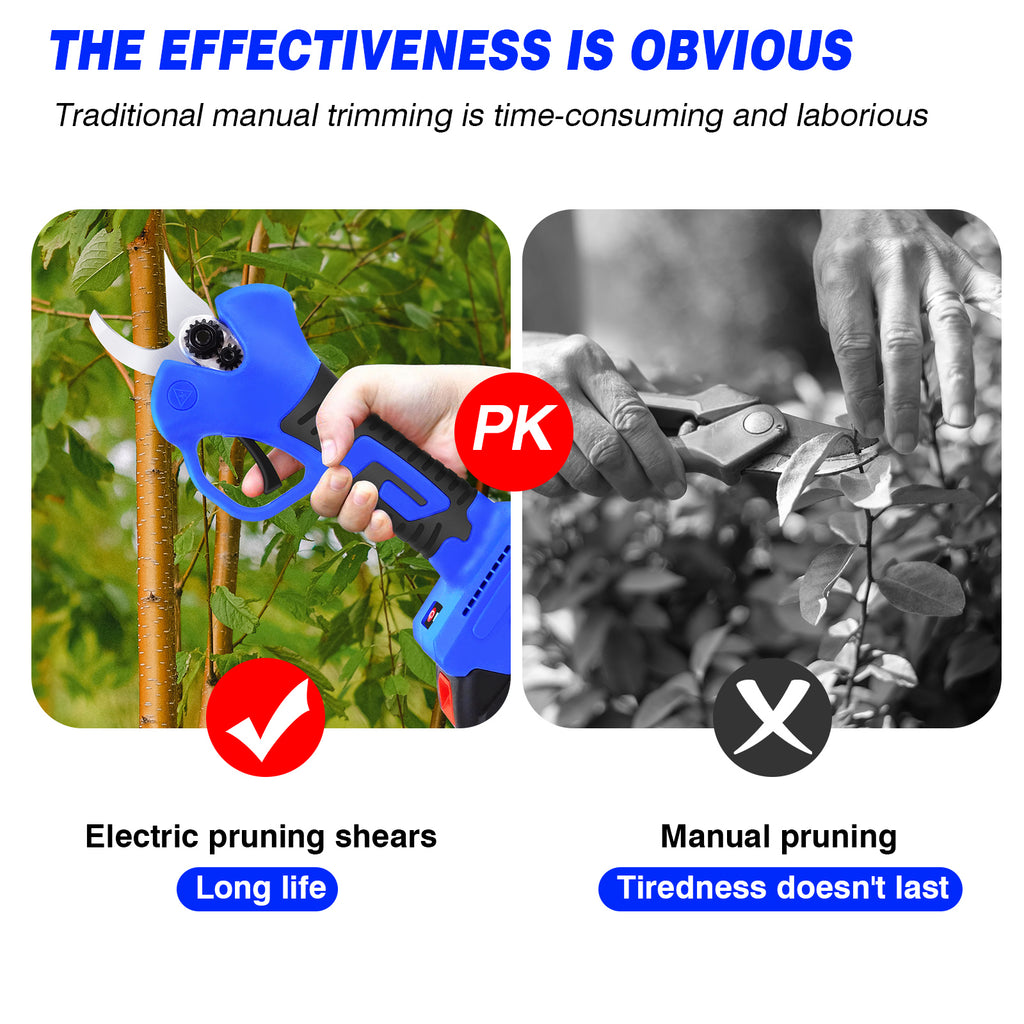 DayPlus Cordless Garden Secateurs Electric Pruning Shears with Battery Tree Pruner Branch Cutter,Electric Gardening Scissors