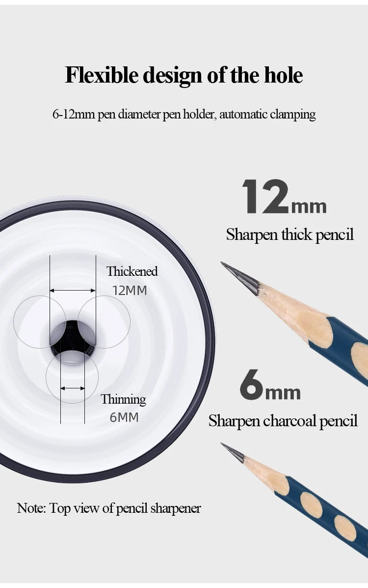Tenwin Automatic Electric Pencil Sharpener For Colored Pencils Sharpen Mechanical Office School Supplies Stationery Free Ship