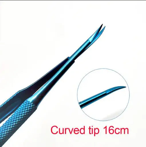 Titanium Aesthetic Plastic Surgery ophthalmic microsurgical scissors corneal scissors microsurgical scissors 12.5 / 14/16 /18cm
