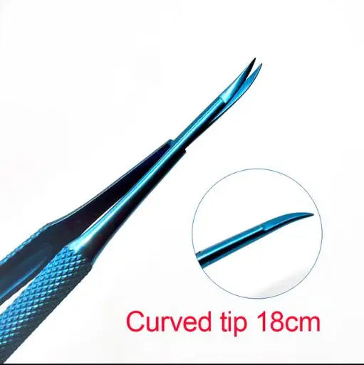 Titanium Aesthetic Plastic Surgery ophthalmic microsurgical scissors corneal scissors microsurgical scissors 12.5 / 14/16 /18cm