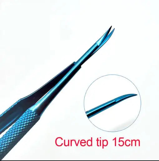 Titanium Aesthetic Plastic Surgery ophthalmic microsurgical scissors corneal scissors microsurgical scissors 12.5 / 14/16 /18cm
