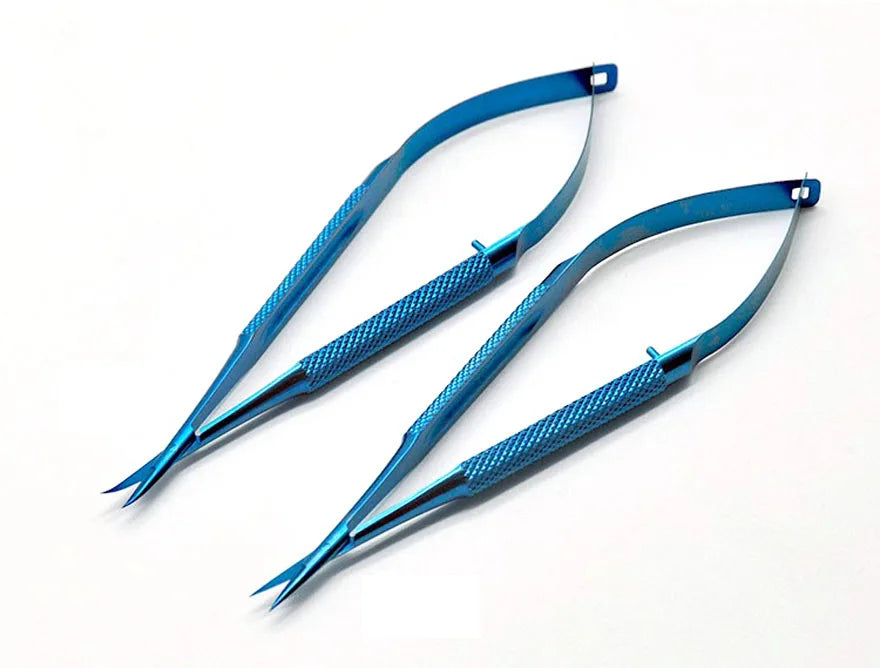 Titanium Aesthetic Plastic Surgery ophthalmic microsurgical scissors corneal scissors microsurgical scissors 12.5 / 14/16 /18cm