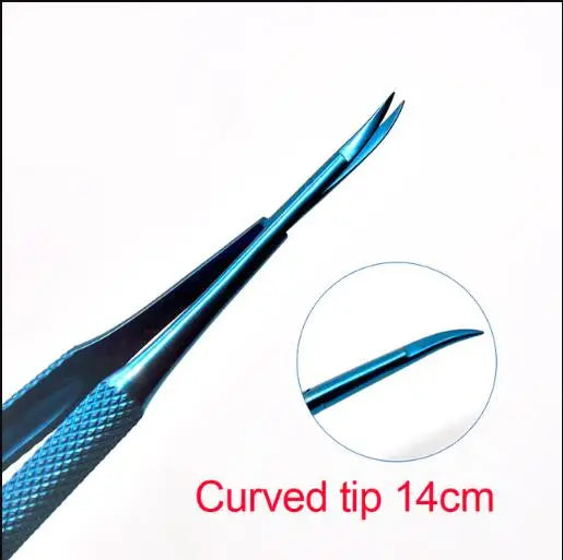Titanium Aesthetic Plastic Surgery ophthalmic microsurgical scissors corneal scissors microsurgical scissors 12.5 / 14/16 /18cm
