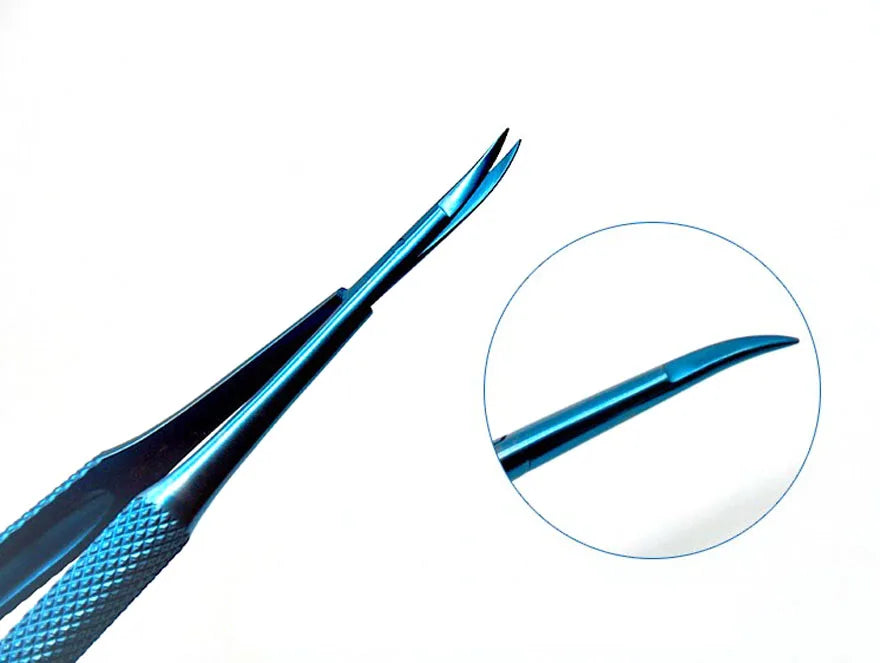 Titanium Aesthetic Plastic Surgery ophthalmic microsurgical scissors corneal scissors microsurgical scissors 12.5 / 14/16 /18cm