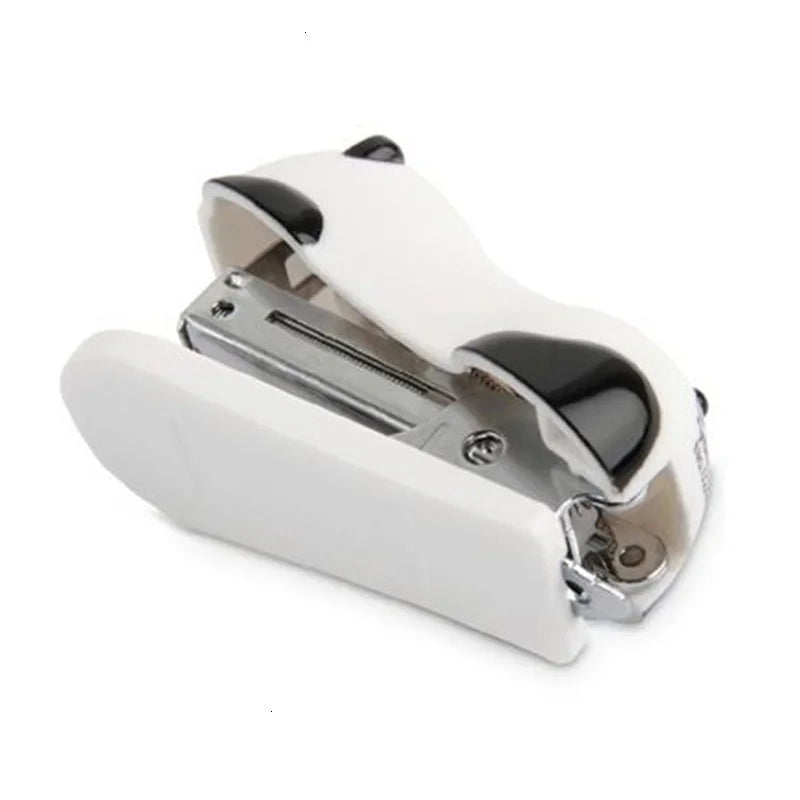 A set of fashionable stapler for panda stapler, with 10 mm steel clips, office supplies, school uniform supplies