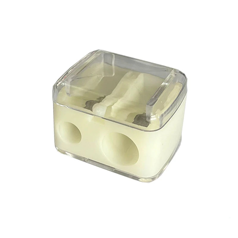 1 Pcs Eyeliner Sharpener, Dual Holes Eyeliner Sharpener, Compact Makeup Pencil Sharpeners, for Eyeliner Lip Liner Pencils