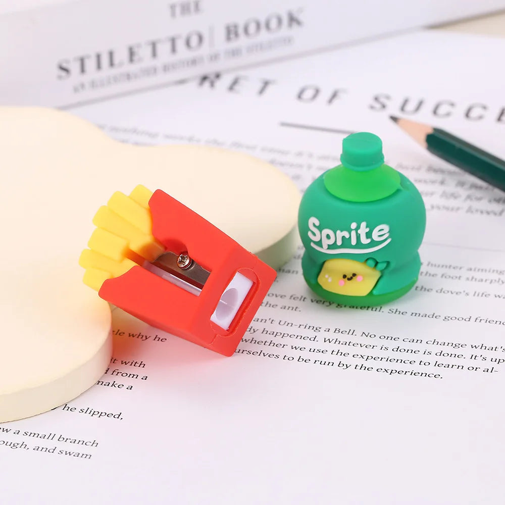 Creative Shape Pencil Sharpener Mini Funny Expression Pencil Cutting Machine School Gift Student Supplies Kawaii Stationery05230