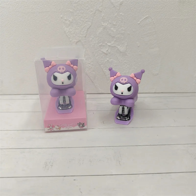 Sanrio Hello Kitty Anime Figures Staplers Set Kawaii Cute Cartoon Student Binding Machine School Office Binding Supplies Stapler