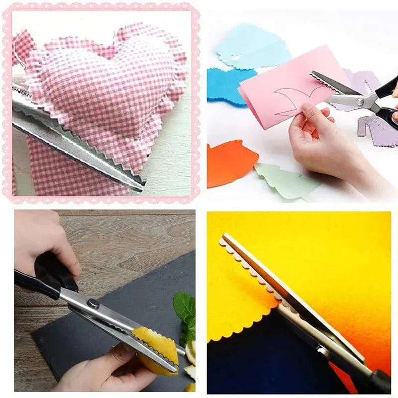 Tailor Scissors Pinking Shears Zig Zag Sewing Cut Serrated Lace Scissors Sewing Accessories Fabric Scissors DIY Sewing Tool