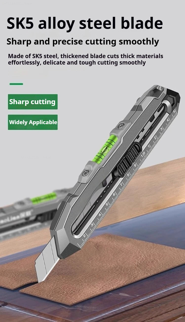 Xiaomi 4 in 1 Utility Knife Multifunctional Non-slip Durable Sharp Cutting Tools Alloy Steel Automatic Loking Heavy Duty Cutter