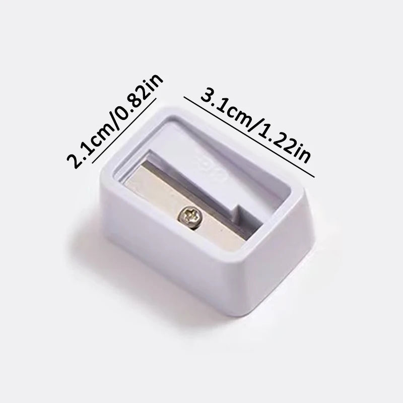 5Pcs Plastic Cute Pencil Mini Sharpeners Candy Color Standard Pencil Cutting Machine Student School Office Stationery