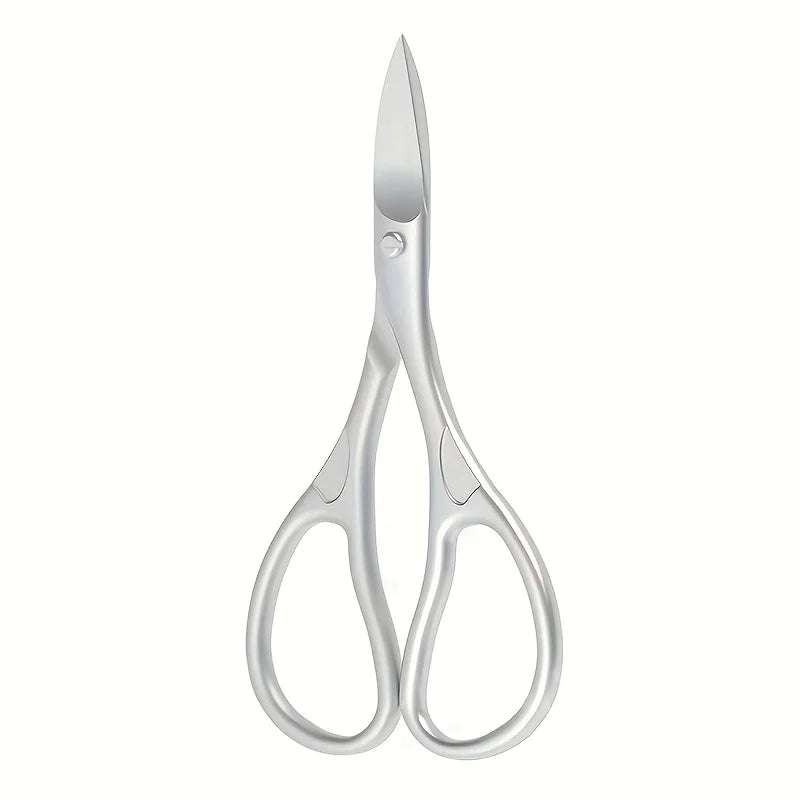 Stainless Steel Scissors 1pc Stainless Steel Nail Scissors | Concave Blades for Trimming, Durable Pedicure & Manicure Scissors