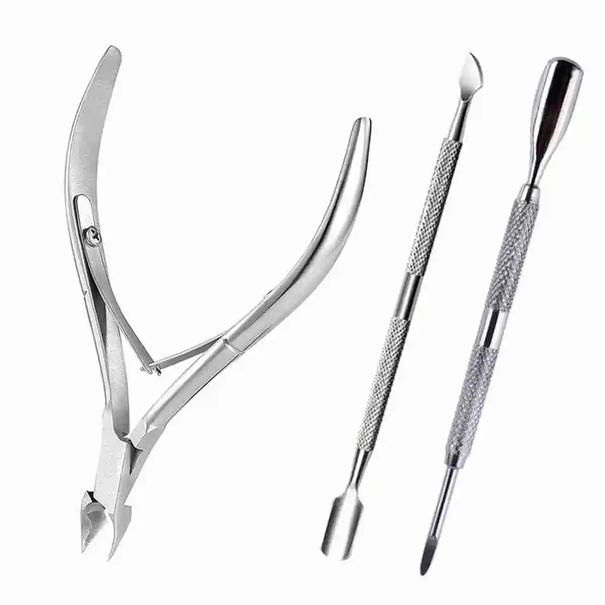 Nail Professional Stainless Steel Nail Cutter Scissor Nippers Muti Function Cuticle Pusher Remover Nail Care Manicure Tools Kits