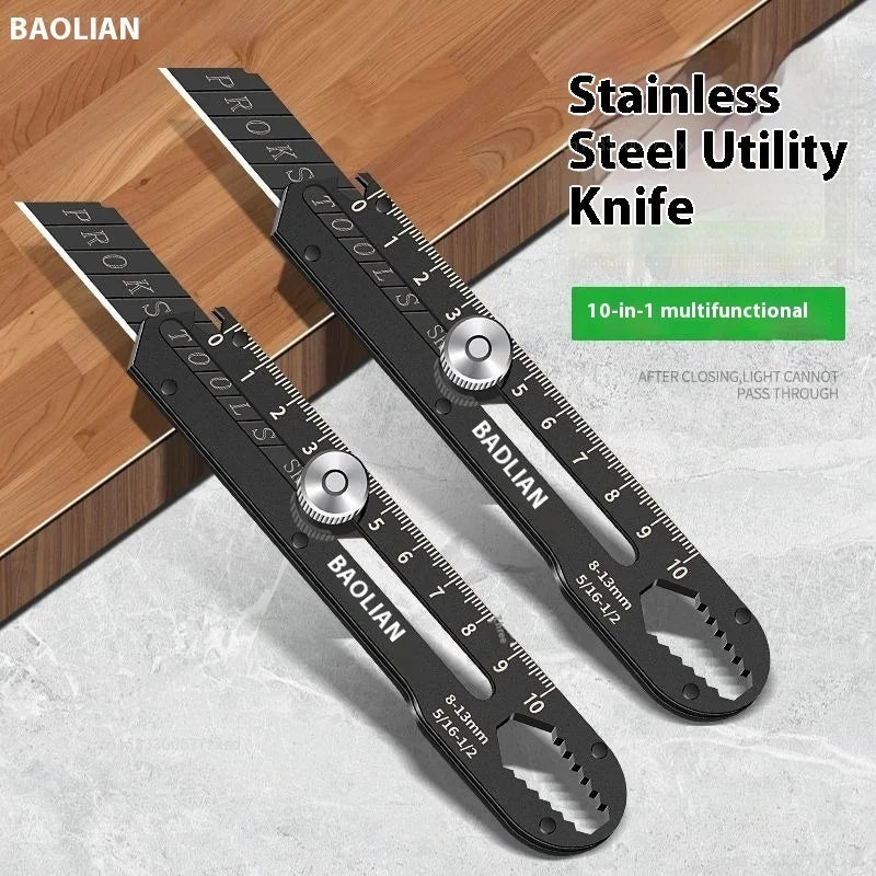 Xiaomi BAOLIAN Steel Utility Knife Multifunctional Knife Holder Paper Cutting Knife Wide Snap-Off Blades Opening Package Letter