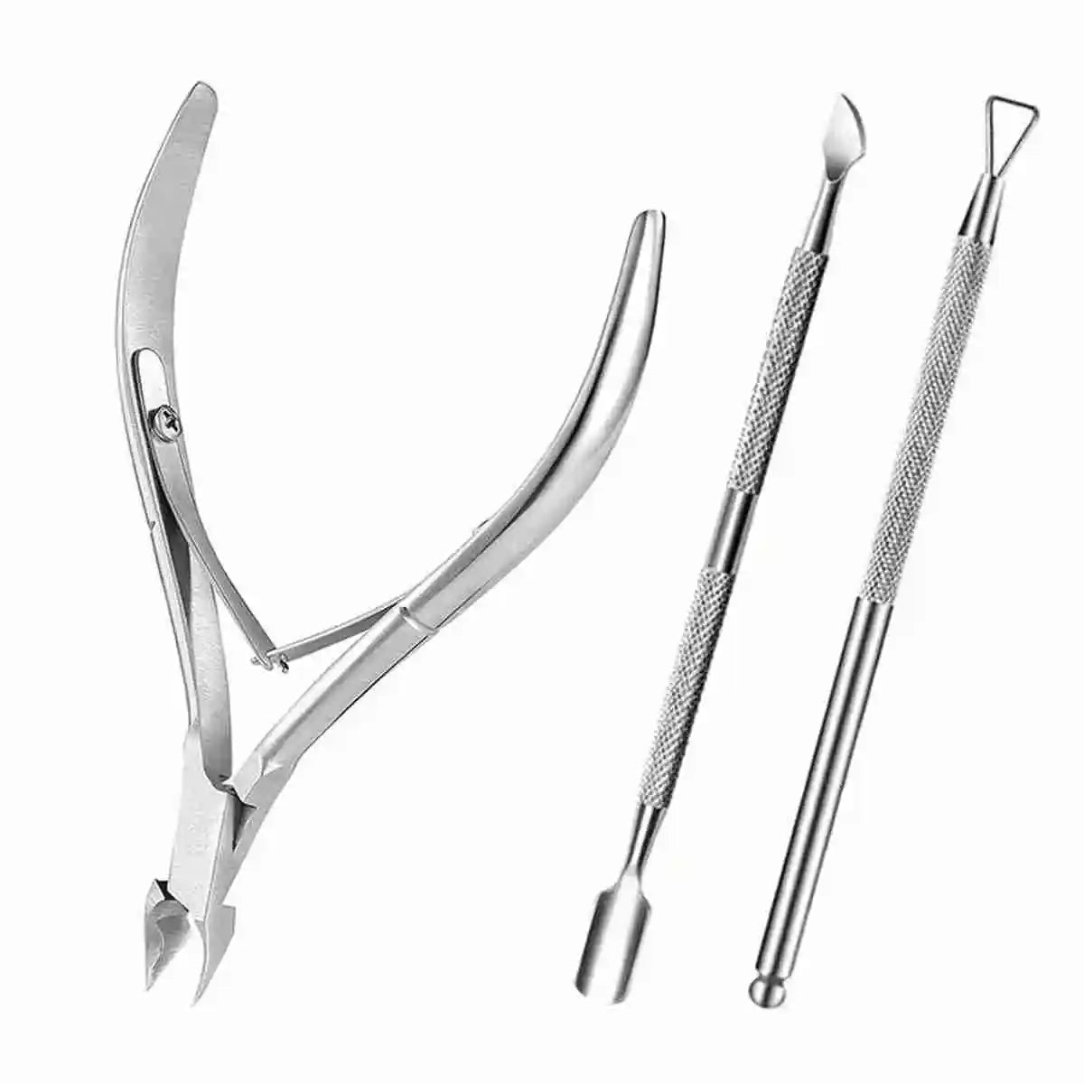 Nail Professional Stainless Steel Nail Cutter Scissor Nippers Muti Function Cuticle Pusher Remover Nail Care Manicure Tools Kits