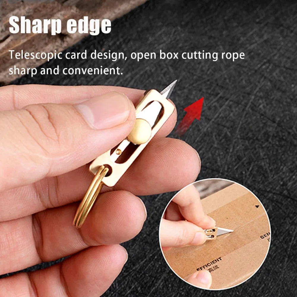 Ultra Small Titanium Utility Knife, EDC Tiny Knife Box/Package Opener with Stainless Steel Blade,Ultra Lightweight and Quality