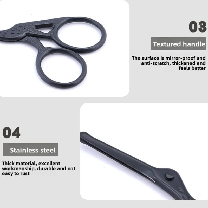 Makeup Scissors Facial Rounded Professional Stainless Steel Mustache Nose Hair Beard Eyebrows Eyelashes Trimming Clippers