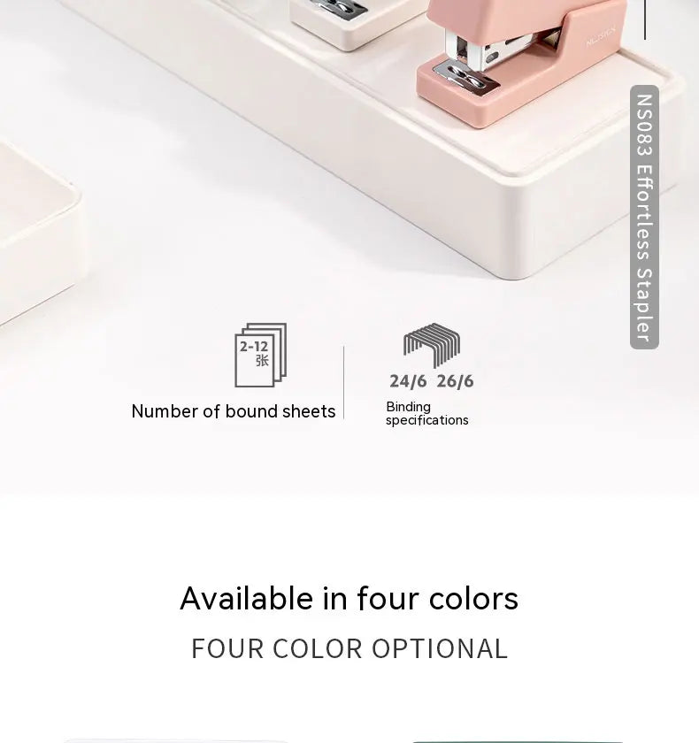 NUSIGN Portable Mini Stapler Set, Color Paper Binding Machine, Fashion Stationery, Office Supplies, 24/6, Staples
