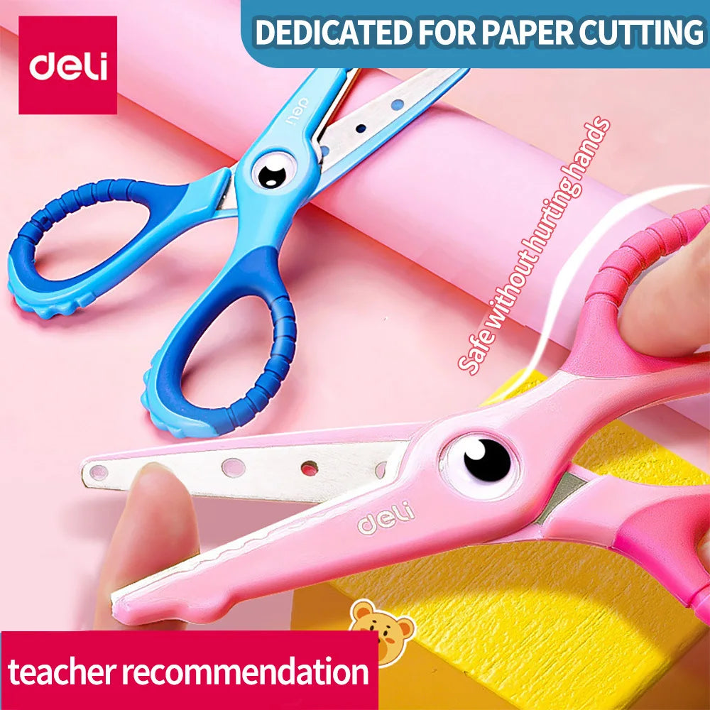 2 Pcs Student DIY Color Album Decorative Lace Scissors Comfortable Hand Scissors Paper Cuttings Scissors Art Safety Scissors