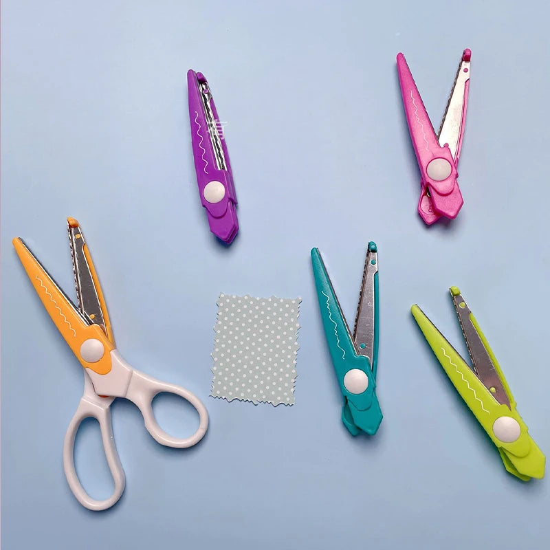 5 Style/Set Minimalistic Lace Scissors Wavy Pattern Small Round Head Children Special Student Art Tool Stationery