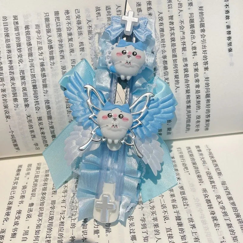 MINISO Chiikawa Nanka Chiisakute Kawaii Yatsu Kawaii Anime Cartoon Cute High-value Utility Knife Shooting Props Holiday Gifts