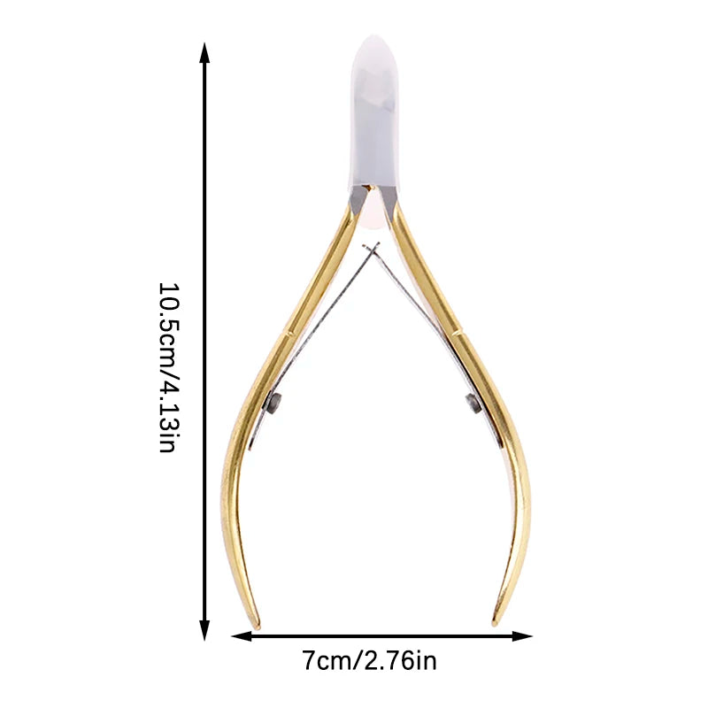 1-Pcs Stainless Steel Cuticle Nipper- Sharp Curved Jaw Scissors Nail Care Kit for Precise Dead Skin Trimmin Manicure Toolg