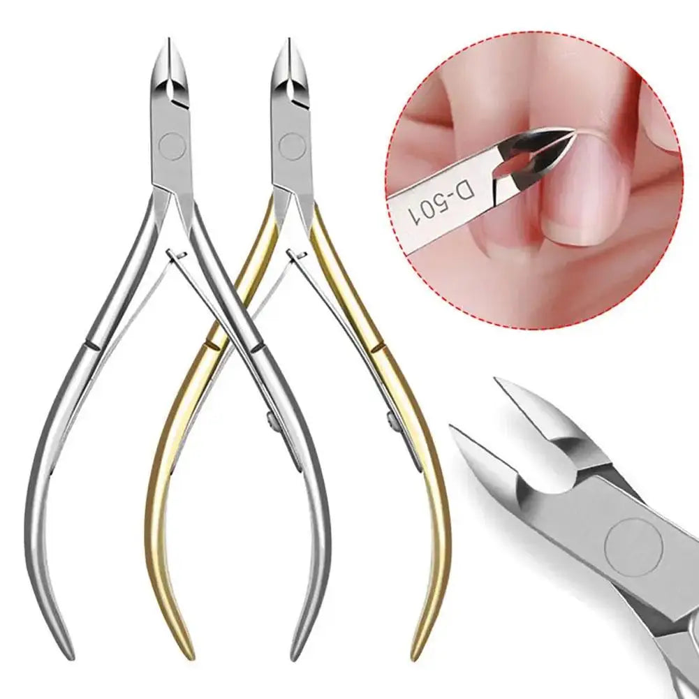 Stainless Steel Manicure Pedicure Trimmer Nailpop Nail Cuticle Scissors and Pusher Silver Dead Skin Scissor Nipper Clipper Tool