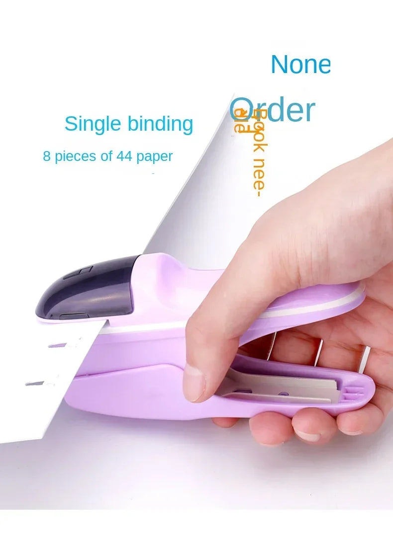 Non-staple Stapler Stapling Machine Mini Cute Book Stapleless Stapler Paper Stapling Stapler Free Staple Needleless Staplers