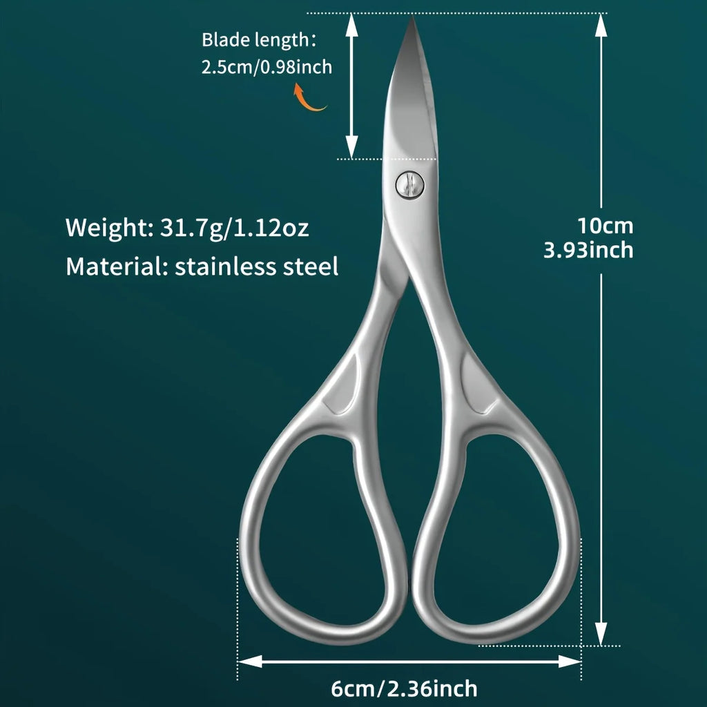 Stainless Steel Scissors 1pc Stainless Steel Nail Scissors | Concave Blades for Trimming, Durable Pedicure & Manicure Scissors