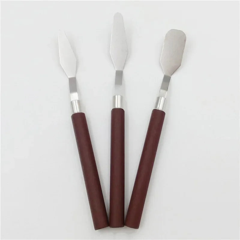 oil painting scraper Big, medium and small 3 pcs sets of acrylic gouache oil paint color palette Utility knife art supplies