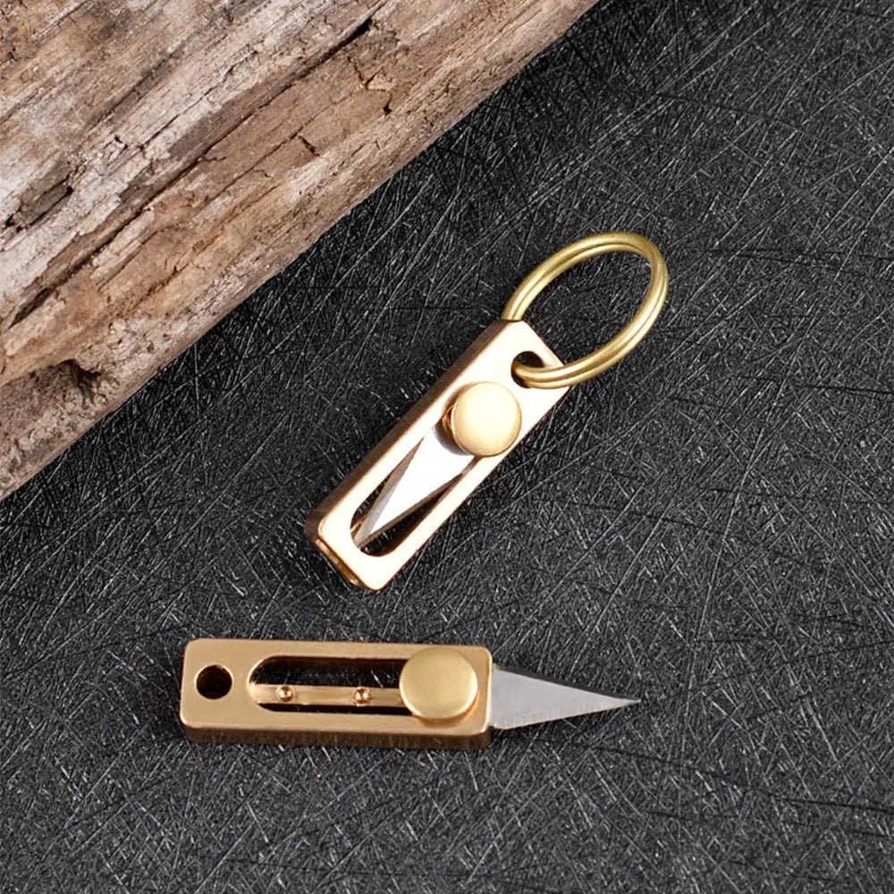 Ultra Small Titanium Utility Knife, EDC Tiny Knife Box/Package Opener with Stainless Steel Blade,Ultra Lightweight and Quality