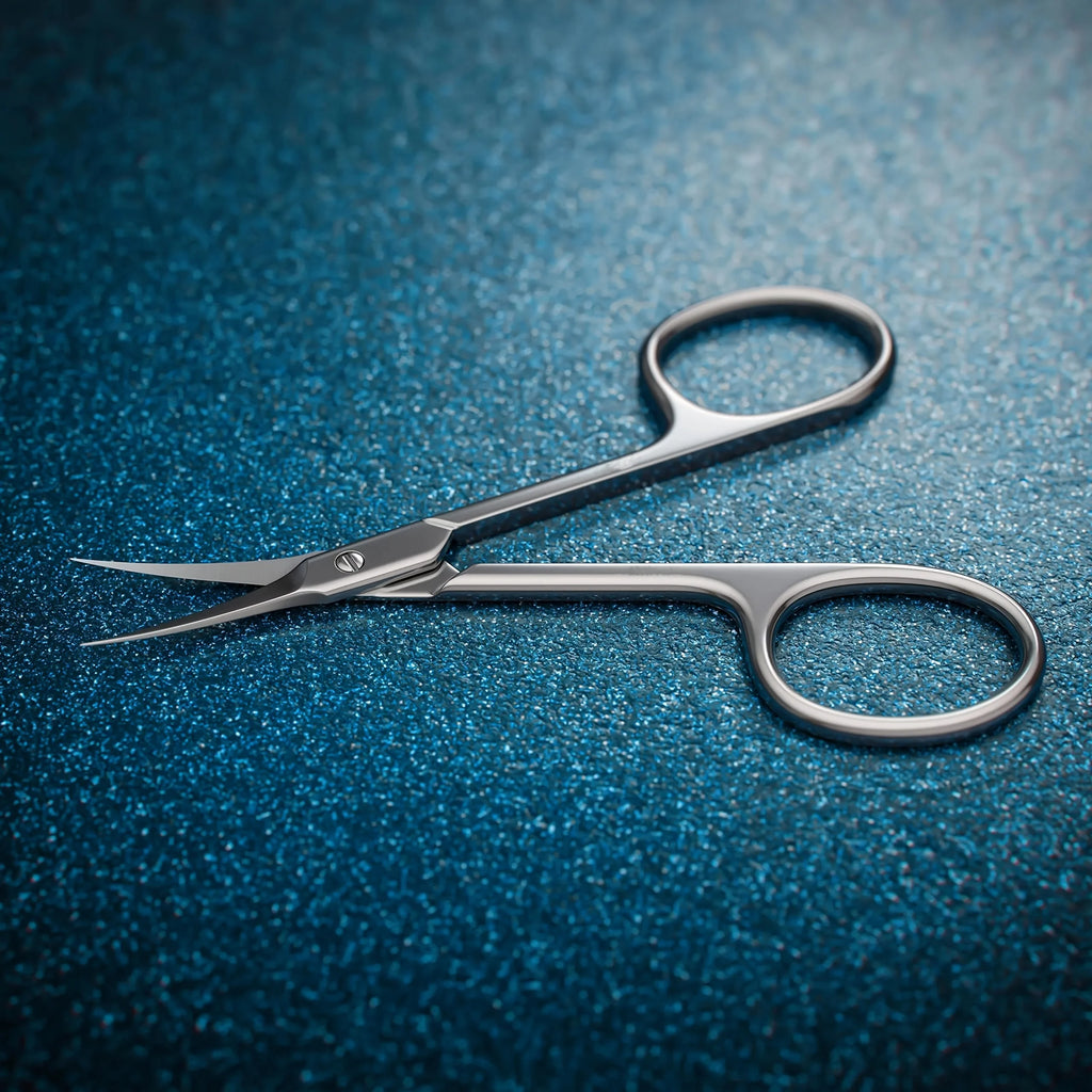 Stainless Steel Cuticle Scissors Hypoallergenic Nail & Beauty Grooming Tool for Eyebrows, Eyelashes, Beauty Scissors Durable