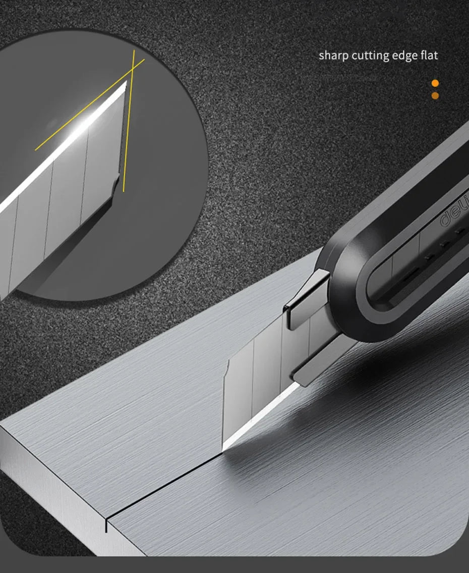 Xiaomi Retractable Snap-Off Utility Knife 18mm/9mm High Carbon Steel Blades Box Cutter Auto Lock Perfect for Office and Home Use