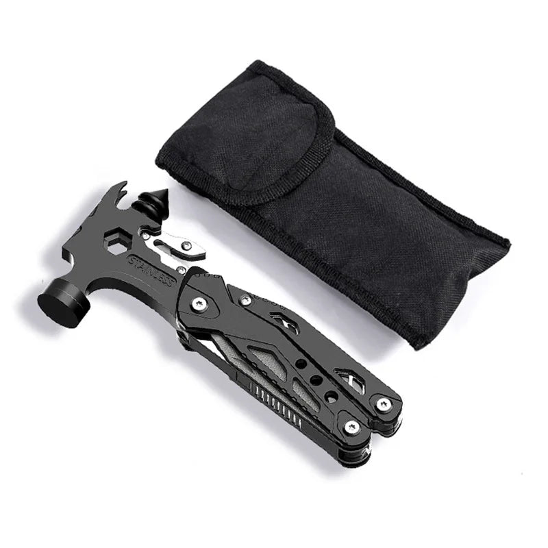 16-in-1 Multitool Hammer Outdoor Multi Tool Utility Knife Camping Survival Gear Gifts for Dad Christmas Gift To Husbands Men