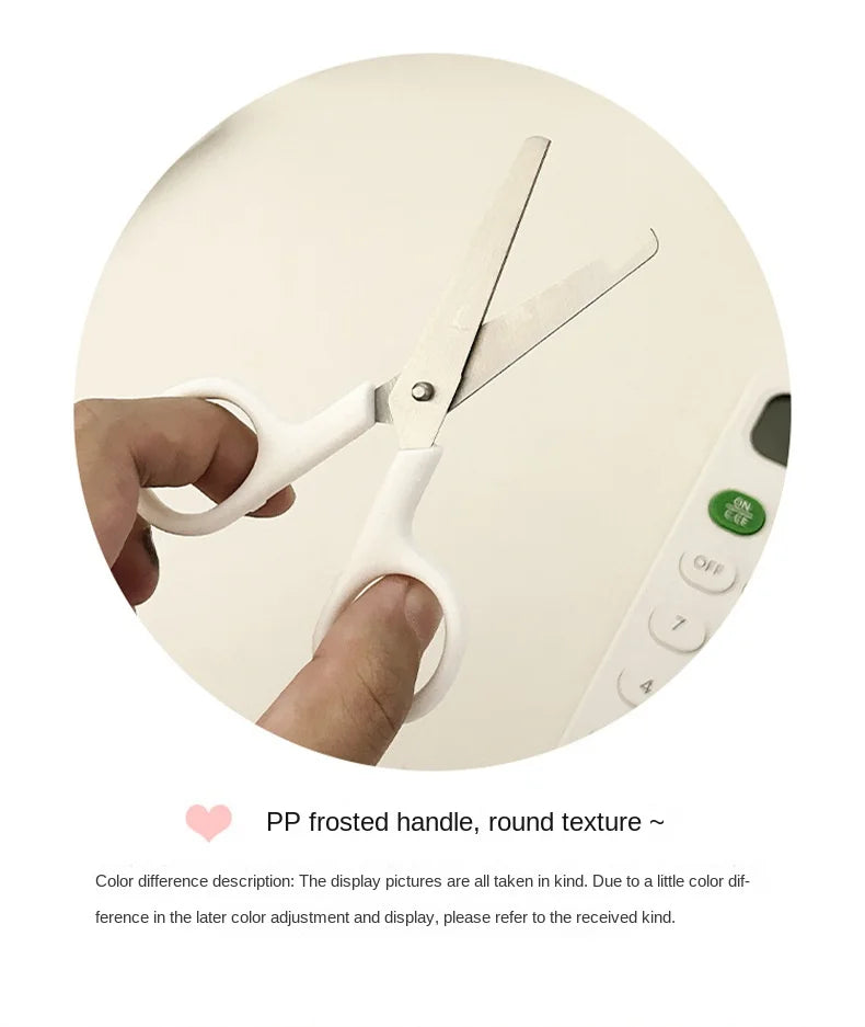 Student cutting scissors Cute mini scissors children's handmade art stainless steel with lid small scissors #4216