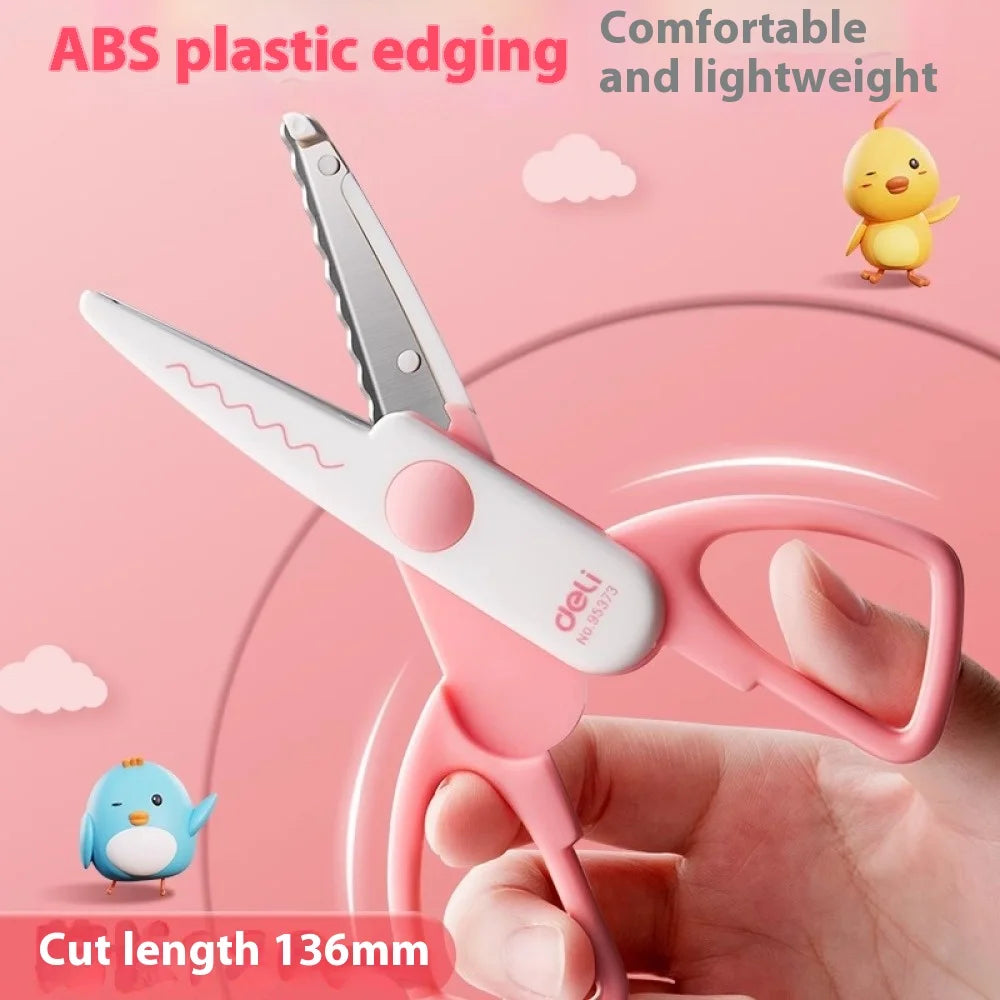 2 Pcs Student DIY Color Album Decorative Lace Scissors Comfortable Hand Scissors Paper Cuttings Scissors Art Safety Scissors