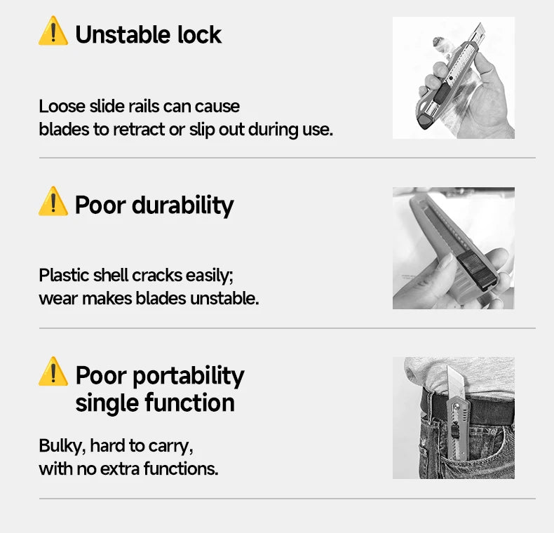 New NexTool Explorer E20 Utility Knife Box Cutter 8-in-1 Multi-tool Innovative Auto Reload Design Mini EDC Tools Built-in Blades
