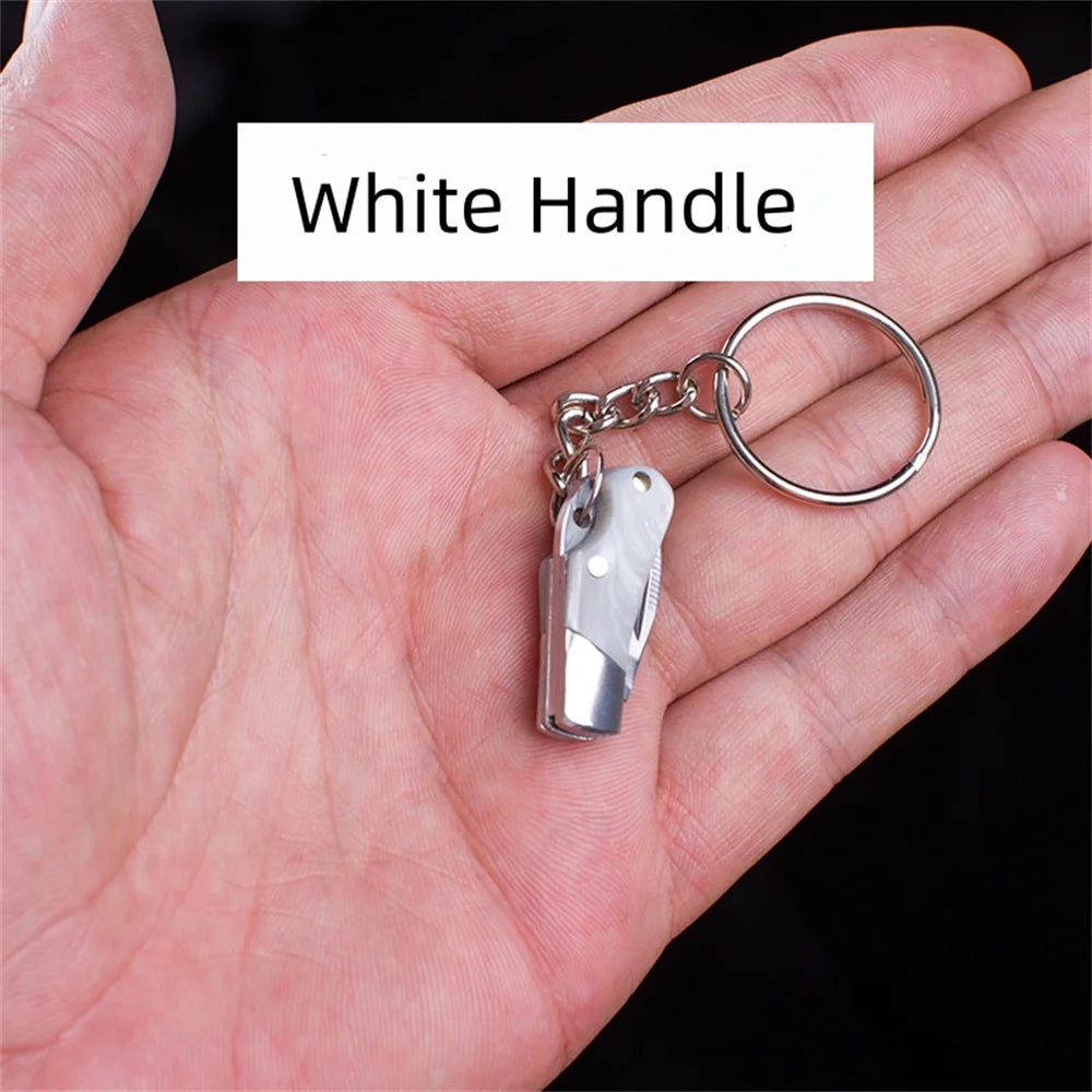 Unboxing Tool Pendant Stainless Steel Camping Pocket Knife Utility Knife Keyring Multi-Functional Mini Pocket Knife Keychain