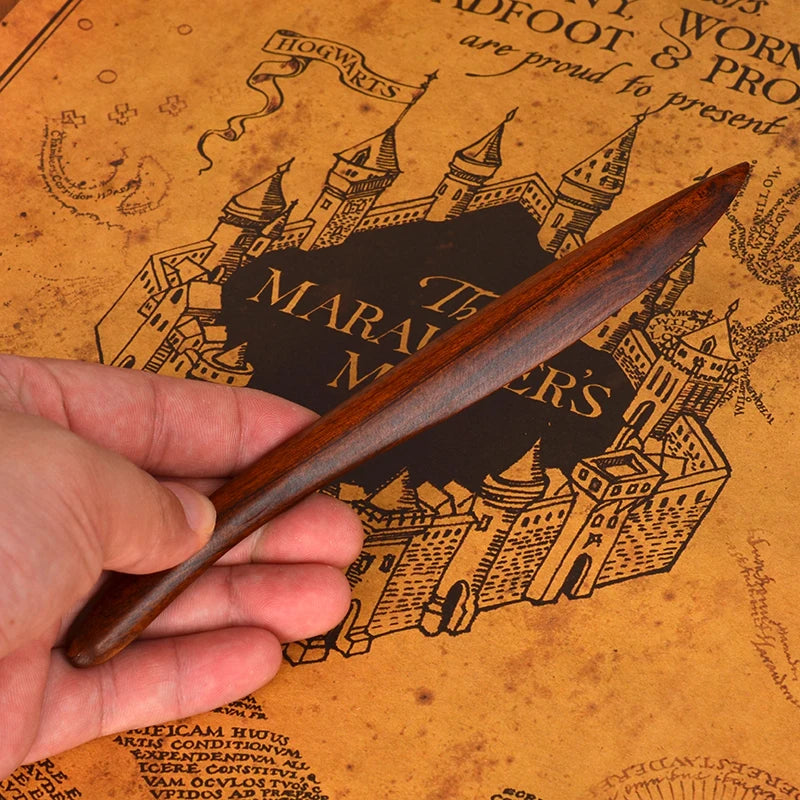 1PCS Retro Wooden Letter Opener Brown Wooden Portalble Utility Knife Cutter Envelope Opener Mail Knife School Office Supplies