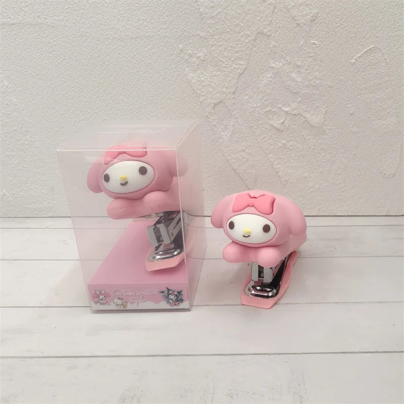 Sanrio Hello Kitty Anime Figures Staplers Set Kawaii Cute Cartoon Student Binding Machine School Office Binding Supplies Stapler