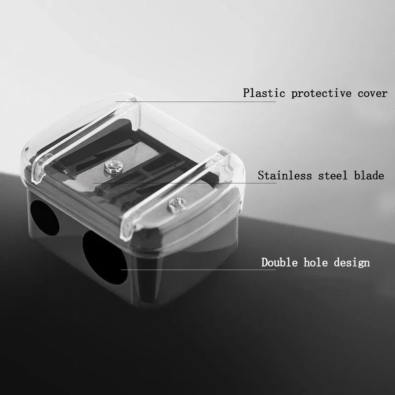 Brand Double Holes Precision Lipstick Cosmetic Pencil Sharpener For Eyebrow Lip Liner Eyeliner Pencil Girls Gift School Supplies