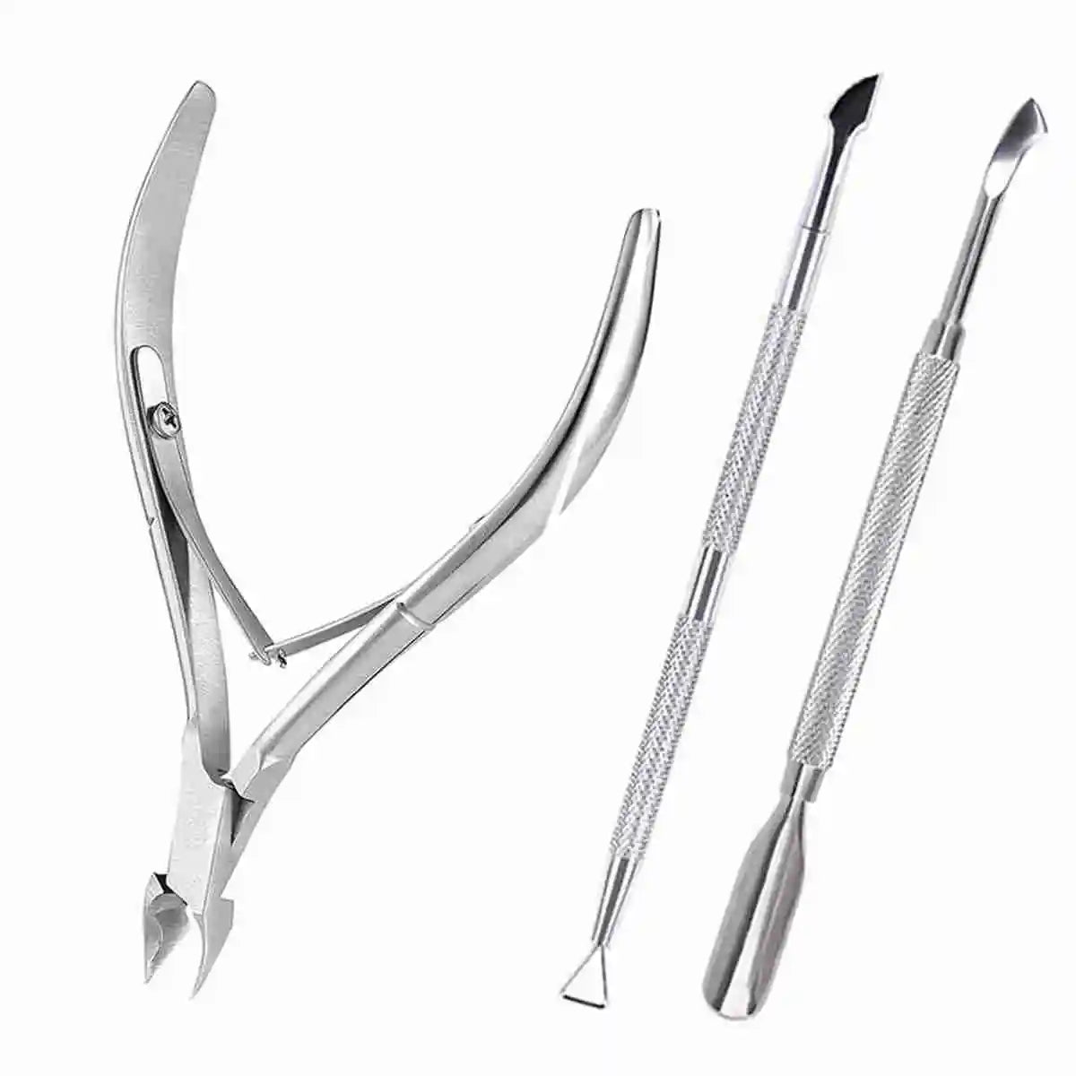 Nail Professional Stainless Steel Nail Cutter Scissor Nippers Muti Function Cuticle Pusher Remover Nail Care Manicure Tools Kits