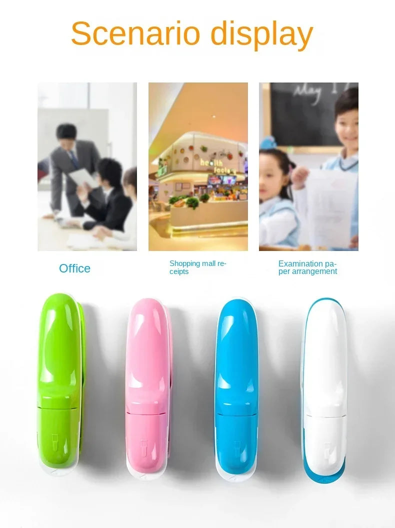 Non-staple Stapler Stapling Machine Mini Cute Book Stapleless Stapler Paper Stapling Stapler Free Staple Needleless Staplers