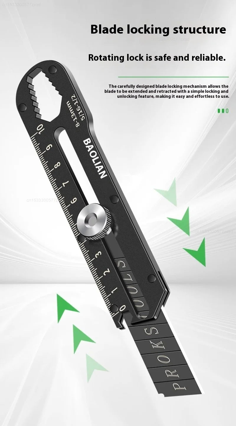 Xiaomi BAOLIAN Steel Utility Knife Multifunctional Knife Holder Paper Cutting Knife Wide Snap-Off Blades Opening Package Letter
