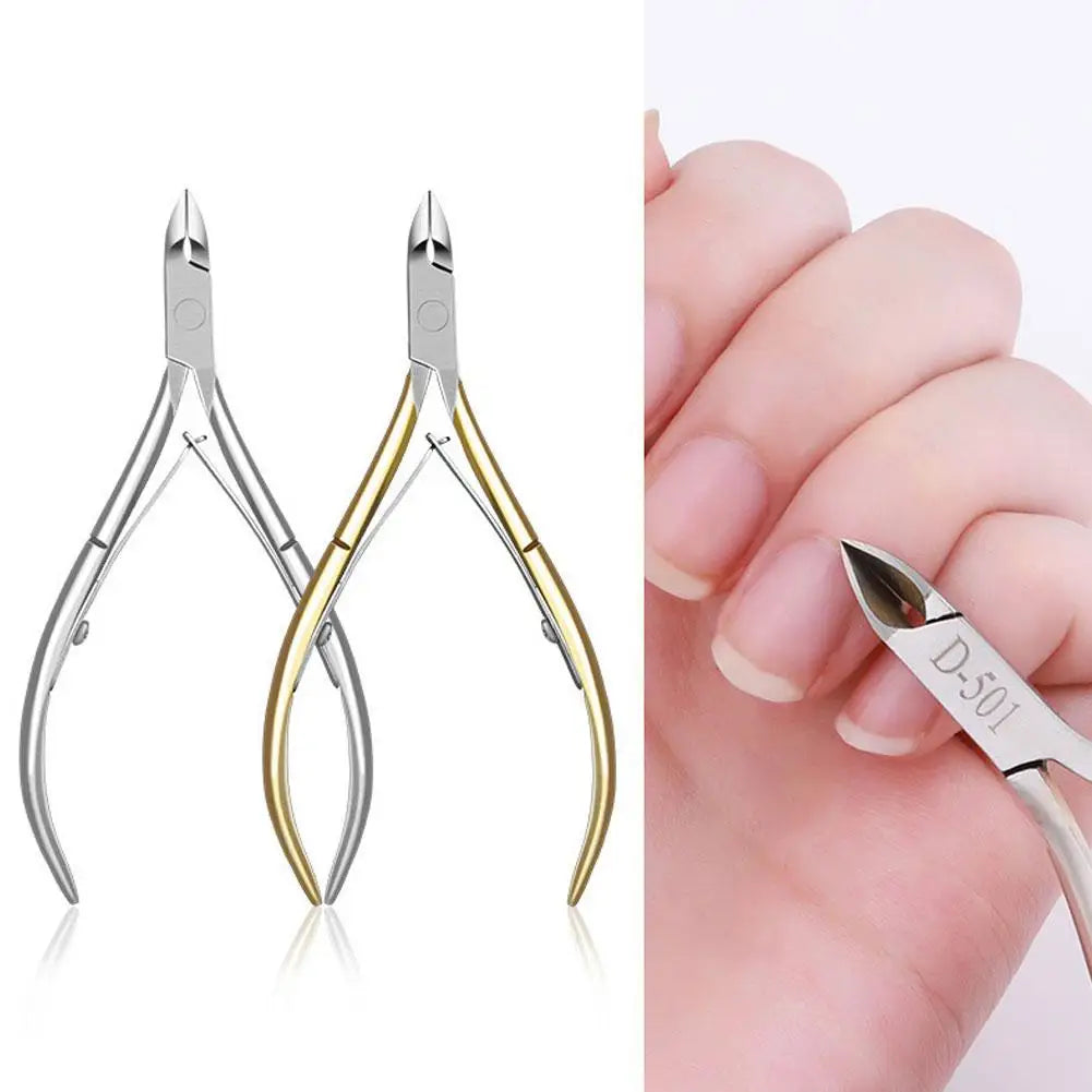 Stainless Steel Manicure Pedicure Trimmer Nailpop Nail Cuticle Scissors and Pusher Silver Dead Skin Scissor Nipper Clipper Tool