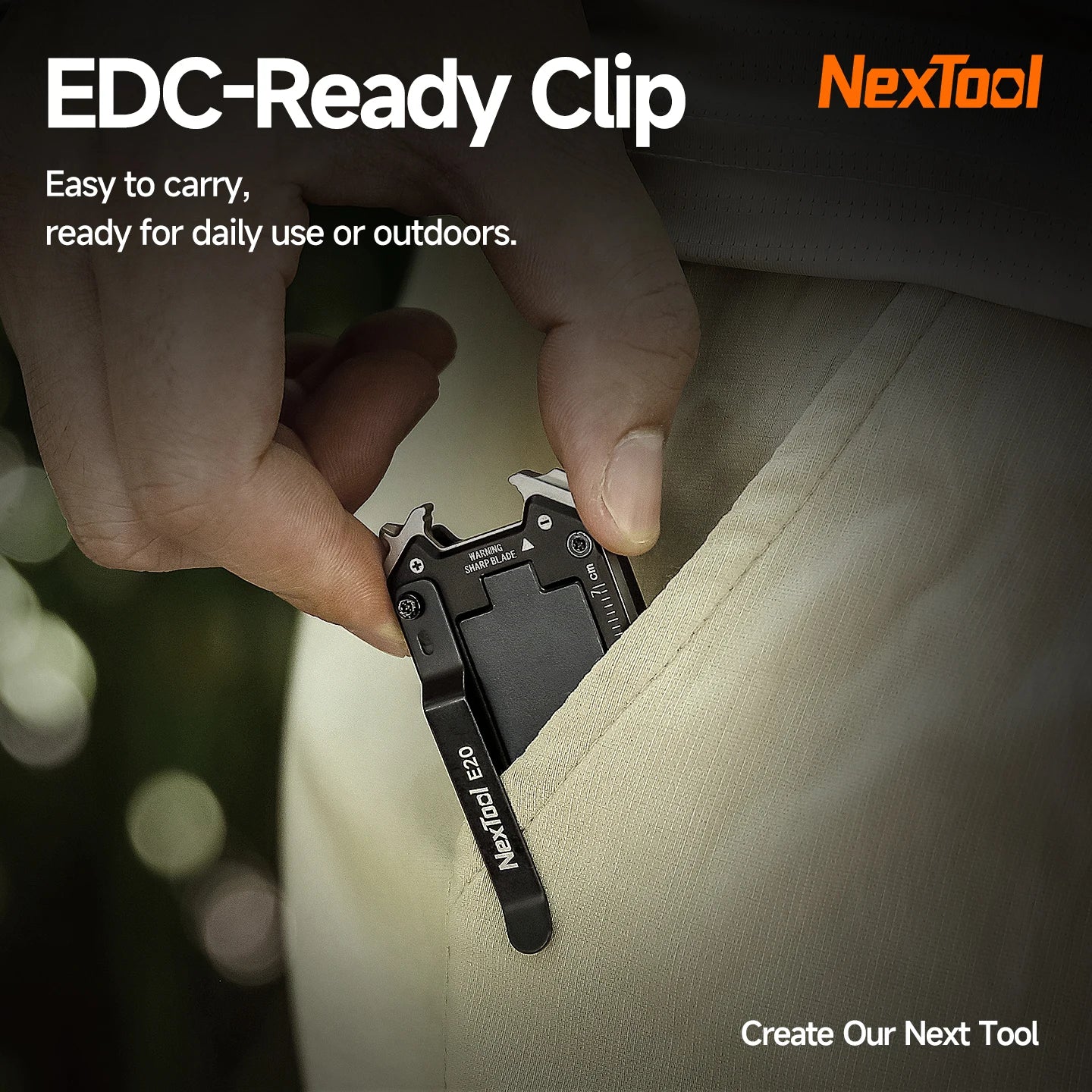 2025 New NexTool Explorer E20 8-in-1 Multi-tool Utility Knife Box Cutter Auto Safe Blade Design Mini EDC Tools Built-in Blades