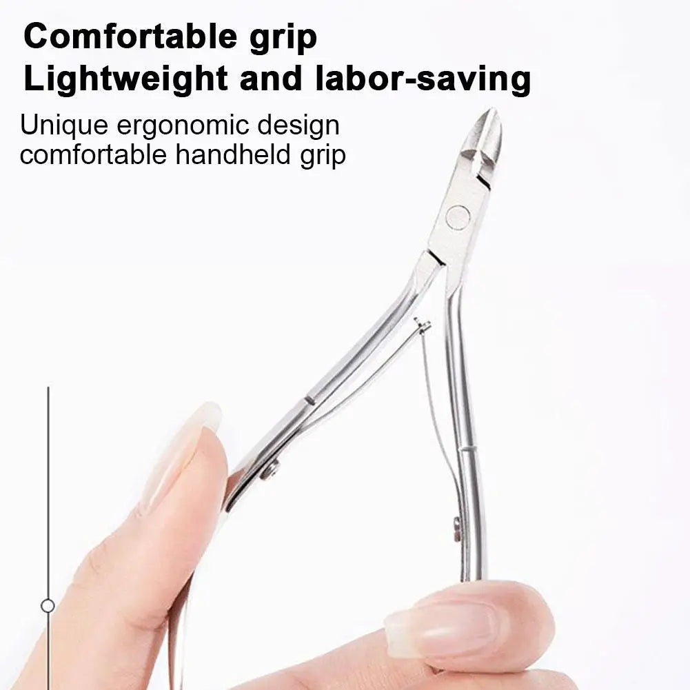 Stainless Steel Manicure Pedicure Trimmer Nailpop Nail Cuticle Scissors and Pusher Silver Dead Skin Scissor Nipper Clipper Tool