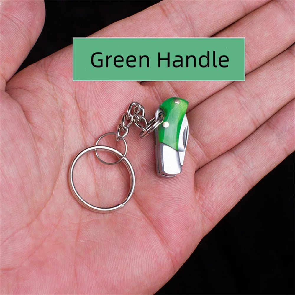 Unboxing Tool Pendant Stainless Steel Camping Pocket Knife Utility Knife Keyring Multi-Functional Mini Pocket Knife Keychain